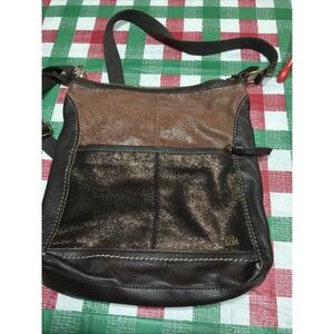 The Sak Lucia Crossbody Leather Browns Adjustable Strap With Comfort Pad